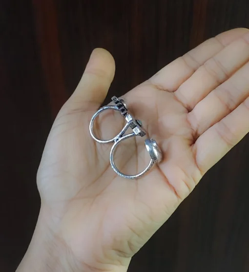 Glamaya Oxidised Adjustable Stylish Ring 2 GLAM-RI-OX-16F7-057975-25-3 Glamaya Oxidised Adjustable Stylish Ring 2 GLAM-RI-OX-16F7-057975-25-3