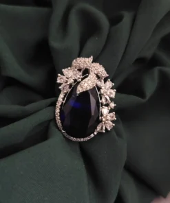 Glamaya Cz Doublet Stone Adjustable Ring Neelam 1 GLAM-RI-CZ-50-203686-65-4