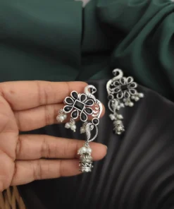 Glamaya Oxidised Peacock Jhumki Earring 7 GLAM-ER-OX-10-552650-17-5 Glamaya Oxidised Peacock Jhumki Earring 7 GLAM-ER-OX-10-552650-17-5