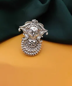 Glamaya Durga Maa Oxidised Adjustable Finger Ring 1 GLAM-RI-OX-15-248915-20-3