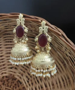 Glamaya Raha Golden Light Weight Jhumka 9 GLAM-ER-MF-90-530431-123-5 Glamaya Raha Golden Light Weight Jhumka 9 GLAM-ER-MF-90-530431-123-5