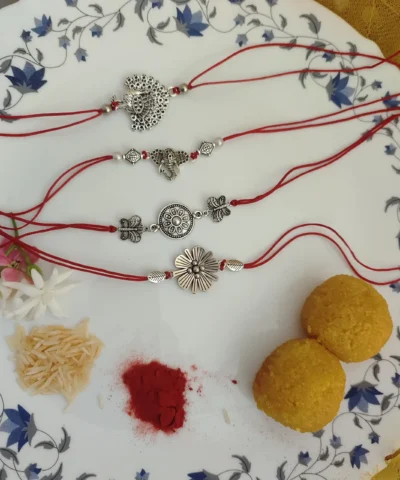Glamaya Oxidized Rakhi Set Of 4 Pc 1 GLAM-CB-OX-20-240573-37-5