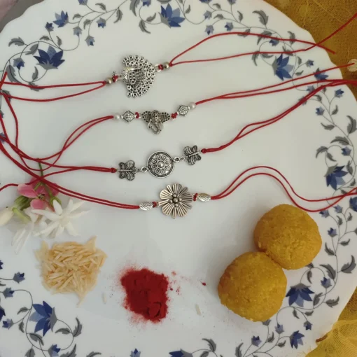 Glamaya Oxidized Rakhi Set Of 4 Pc 1 GLAM-CB-OX-20-240573-37-5