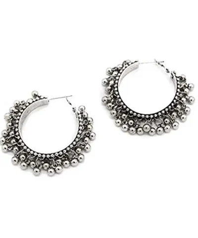 Glamaya Oxidized Ghungroo Hoop Earring For Women N Girls 1 GLAM-ER-OX-5-842109-11-10