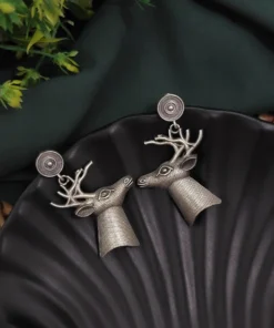 Glamaya Silver Replica Deer Earring 2 GLAM-ER-OX-60-792421-70-2