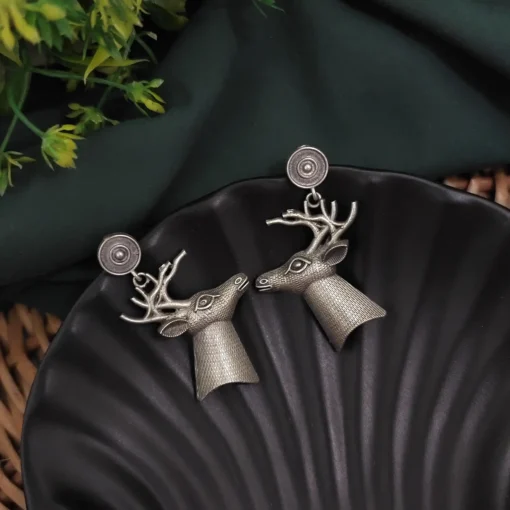 Glamaya Silver Replica Deer Earring 2 GLAM-ER-OX-60-792421-70-2 Glamaya Silver Replica Deer Earring 2 GLAM-ER-OX-60-792421-70-2