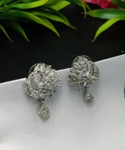 Glamaya Cubic Zirconia White Gold Plated Stud Earrings 1 GLAM-ER-CZ-23F3-479657-35-6