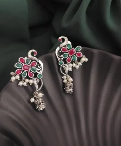 Glamaya Oxidised Peacock Jhumki Earring 2 GLAM-ER-OX-10-552650-17-5