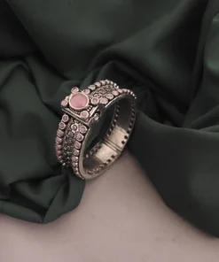 Glamaya Oxidised Stone Bangle Screw Openable 8 GLAM-BB-ST-75-804820-95-4 Glamaya Oxidised Stone Bangle Screw Openable 8 GLAM-BB-ST-75-804820-95-4