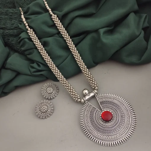 Glamaya Oxidised Long Ghungroo Necklace Earring Set 2 GLAM-CN-OX-21F4-487873-30-7 Glamaya Oxidised Long Ghungroo Necklace Earring Set 2 GLAM-CN-OX-21F4-487873-30-7