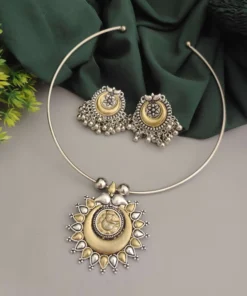 Glamaya Aurea Hasli Necklace Earring Set 1 GLAM-CN-OX-30-412446-55-3