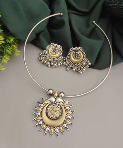 Glamaya Aurea Hasli Necklace Earring Set 1 GLAM-CN-OX-30-412446-55-3