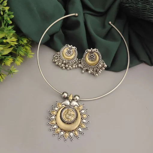 Glamaya Aurea Hasli Necklace Earring Set 1 GLAM-CN-OX-30-412446-55-3
