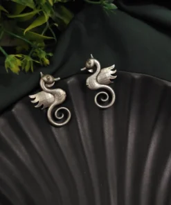 Glamaya Silver Replica Sea Horse Earring 2 GLAM-ER-OX-11-959453-14-10