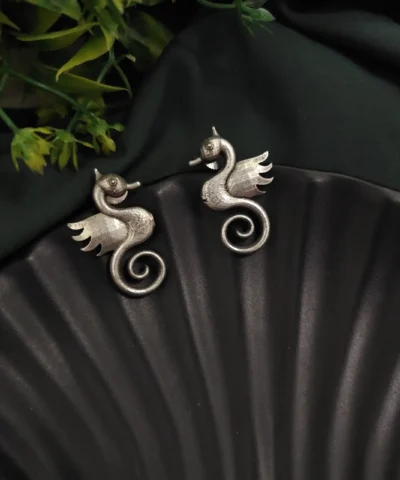 Glamaya Silver Replica Sea Horse Earring 2 GLAM-ER-OX-11-959453-14-10