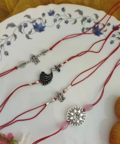 Glamaya Oxidized Rakhi Set Of 4 Pc 2 GLAM-CB-OX-20-029599-37-5