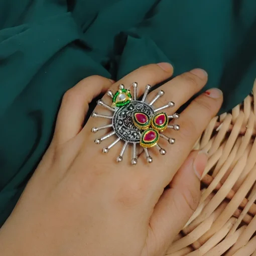 Glamaya Oxidised Sun Adjustable Ring 2 GLAM-RI-OX-40-798601-55-3 Glamaya Oxidised Sun Adjustable Ring 2 GLAM-RI-OX-40-798601-55-3