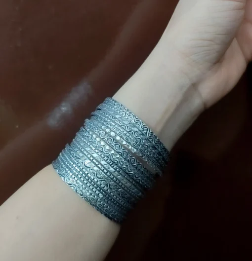Glamaya Amruta Oxidised Bangles Set Of 24 Pc 3 GLAM-CB-OX-40-684931-56-5 Glamaya Amruta Oxidised Bangles Set Of 24 Pc 3 GLAM-CB-OX-40-684931-56-5