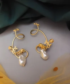 Glamaya Mohini Matte Polish Pearl Earcuff Earring 2 GLAM-ER-CO-36-858420-60-5
