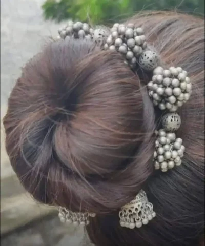 Glamaya Oxidised Gajara For Hair Bun 2 GLAM-HA-OX-14-775735-25-5