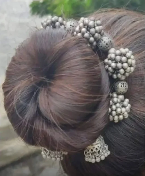 Glamaya Oxidised Gajara For Hair Bun 2 GLAM-HA-OX-14-775735-25-5 Glamaya Oxidised Gajara For Hair Bun 2 GLAM-HA-OX-14-775735-25-5