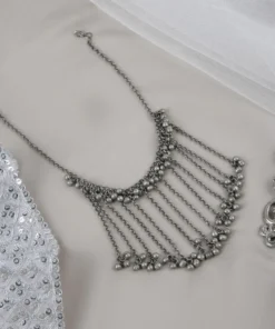 Glamaya Misha Oxidised Ghungroo Tassel Necklace 1 GLAM-NE-OX-33F3-561713-55-3