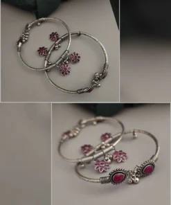 Glamaya Oxidized Adjustable Foot Kada 1 GLAM-BA-OX-40-035250-60-3