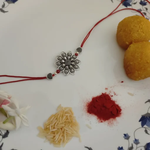 Glamaya Oxidised Flower Rakhi 1 GLAM-BB-OX-5-641252-9-5