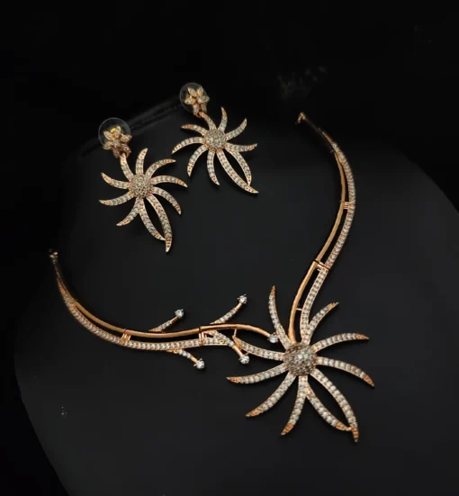 Glamaya American Diamond Rose Gold Jewellery Set 1 GLAM-CN-CZ-275-105493-525-2