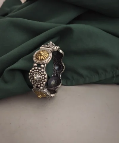 Glamaya Silver Lookalike Two Tone Bangle 1 GLAM-BB-TT-115-780480-160-2