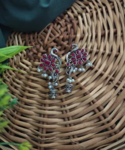 Glamaya Oxidised Peacock Jhumki Earring 6 GLAM-ER-OX-10-552650-17-5 Glamaya Oxidised Peacock Jhumki Earring 6 GLAM-ER-OX-10-552650-17-5