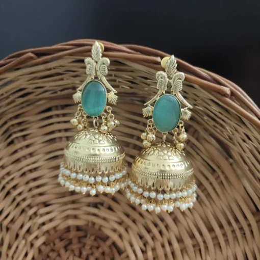 Glamaya Raha Golden Light Weight Jhumka 10 GLAM-ER-MF-90-530431-123-5 Glamaya Raha Golden Light Weight Jhumka 10 GLAM-ER-MF-90-530431-123-5