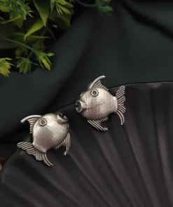 Glamaya Silver Replica Fish Earring 1 GLAM-ER-OX-9-216879-11-10
