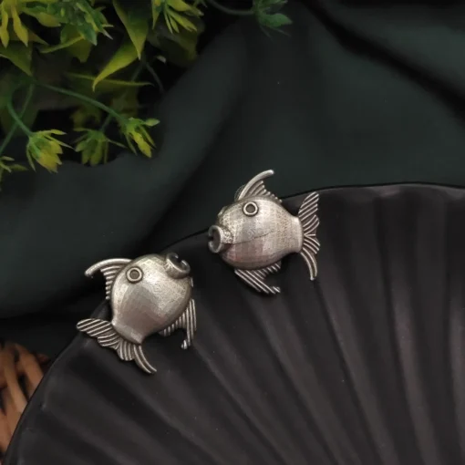 Glamaya Silver Replica Fish Earring 1 GLAM-ER-OX-9-216879-11-10