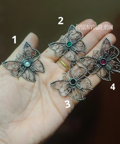 Glamaya Oxidised Cute Butterfly Adjustable Ring 1 GLAM-RI-OX-8-596991-15-5