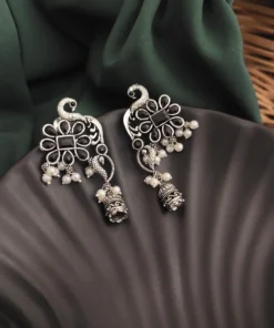 Glamaya Oxidised Peacock Jhumki Earring 8 GLAM-ER-OX-10-552650-17-5 Glamaya Oxidised Peacock Jhumki Earring 8 GLAM-ER-OX-10-552650-17-5