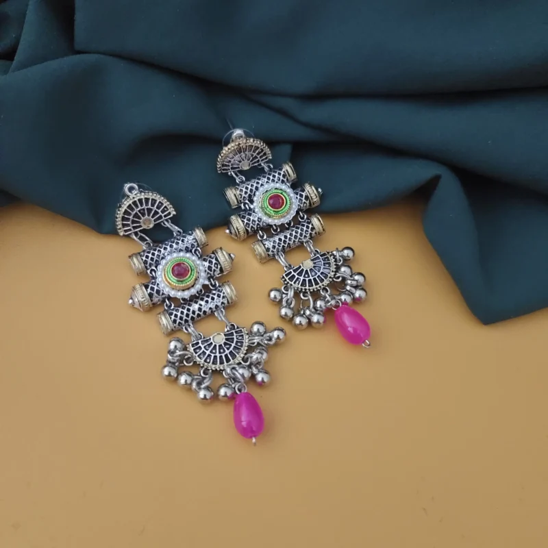 Glamaya Oxidised Two Tone Earring 4 GLAM-ER-TT-30-022147-55-2