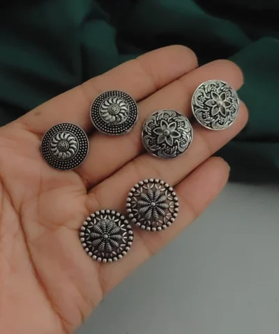 Glamaya Oxidised Cute Stud Earrings Pack Of 3 1 GLAM-CE-OX-45-639990-90-2