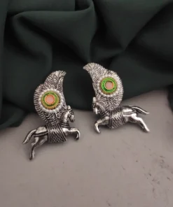 Glamaya Oxidised Horse Stud Earrings 1 GLAM-ER-OX-7-172512-13-5
