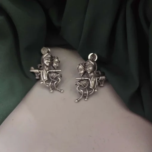 Glamaya Silver Lookalike Radha Krishna Stud Earrings 2 GLAM-ER-OX-40-334259-55-2 Glamaya Silver Lookalike Radha Krishna Stud Earrings 2 GLAM-ER-OX-40-334259-55-2
