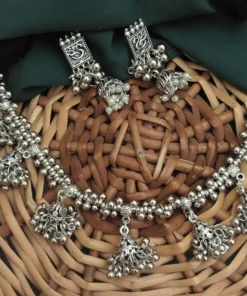 Glamaya Akshara Jhumki Necklace Earring Set 2 GLAM-CN-OX-23F3-750314-45-3