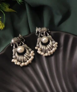 Glamaya Gauri Replica Elephant Pearl Earring 1 GLAM-ER-PE-60-599742-107-2
