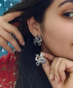 Glamaya Silver Replica Camel Stud Earring 3 GLAM-ER-OX-18-109844-22-5