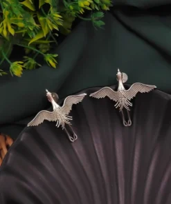 Glamaya Silver Replica Flying Bird Stud Earring 1 GLAM-ER-OX-18-897316-22-5