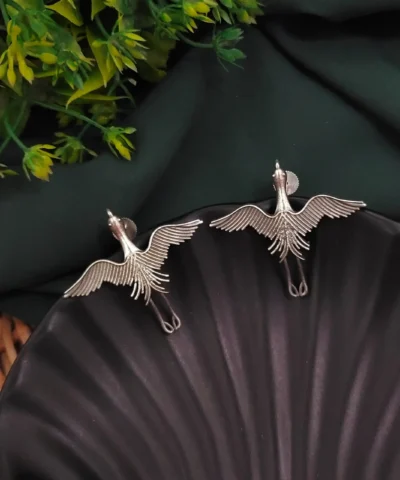 Glamaya Silver Replica Flying Bird Stud Earring 1 GLAM-ER-OX-18-897316-22-5