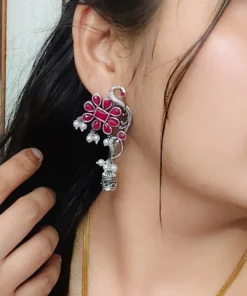 Glamaya Oxidised Peacock Jhumki Earring 10 GLAM-ER-OX-10-552650-17-5 Glamaya Oxidised Peacock Jhumki Earring 10 GLAM-ER-OX-10-552650-17-5