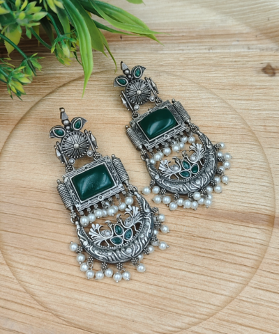 Glamaya Silver Replica Dangle Earring 1 GLAM-ER-OX-140-308267-155-2