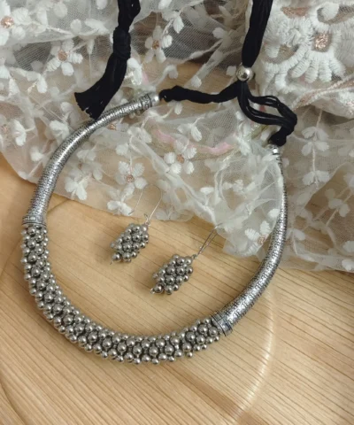 Glamaya Tamanna Ghungroo Hasli Necklace Earring Set 2 GLAM-CN-OX-15F7-520554-30-7