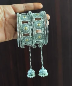 Glamaya Reshma Oxidised Two Bangles Set 2 GLAM-CB-OX-37-834873-57-5