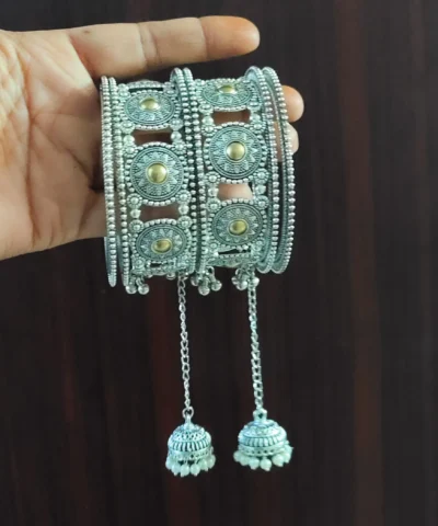 Glamaya Reshma Oxidised Two Bangles Set 2 GLAM-CB-OX-37-834873-57-5